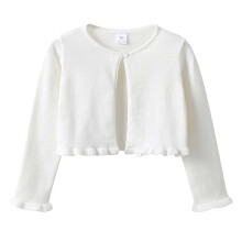 Girls' Christmas Cardigan Sweater Solid Color Long Sleeve