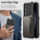 Capa à prova de choque compatível com Samsung S24 com compartimento para cartão. 4