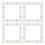 Metal square wreath frame wire hanger set of 4 1