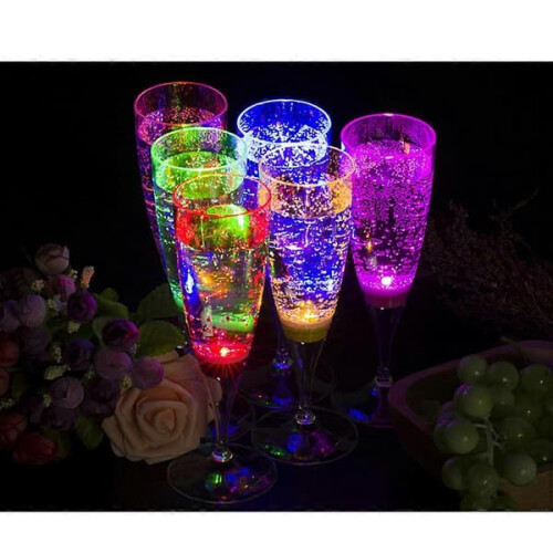 LED Light Wine Glasses Plastic6pcs150ml Liquid-Activated 1