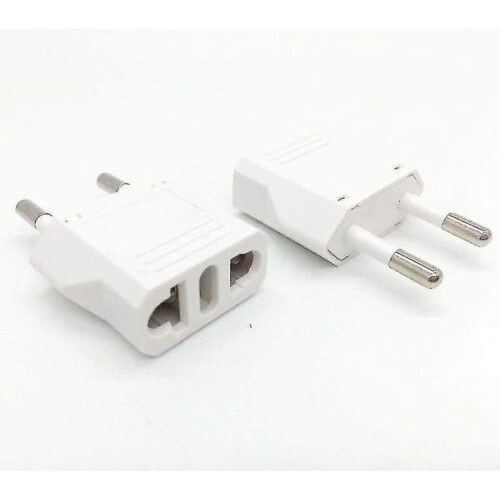 Power Adapter USA/China to EU/FR White 4 pcs 1