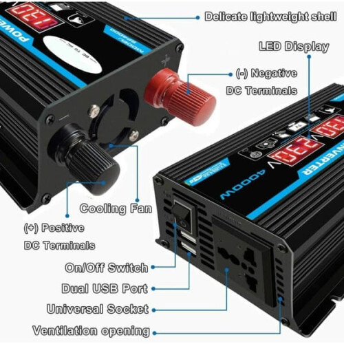 Inverter 12V to 220V/110V Modified Sine Wave Dual USB 1