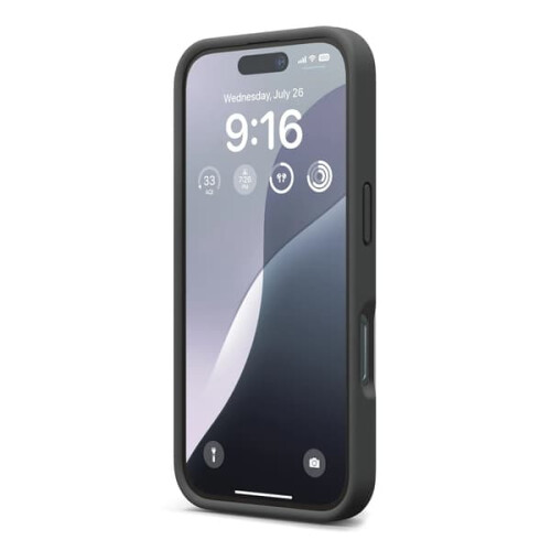 Capa de silicone Rvelon compatível com iPhone 16 - Preta 1