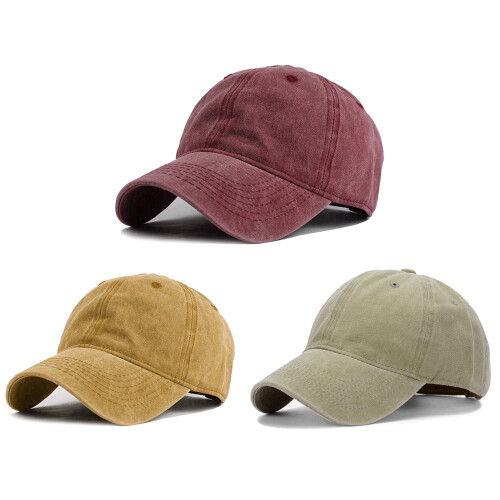 Vintage Washed Distressed Twill Baseball Cap Adjustable
