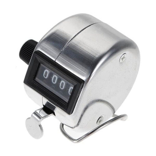 Hand Counter with Ring Stainless Steel Silver 9999 1