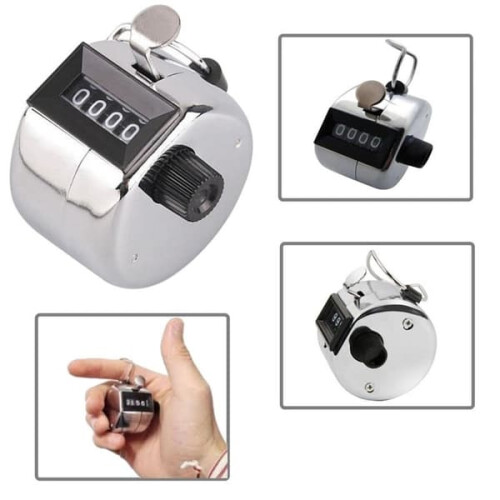 Hand Counter with Ring Stainless Steel Silver 9999 2