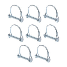 Trailer Coupler Lock Pin Set Silver 8 Pcs