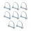 Trailer Coupler Lock Pin Set Silver 8 Pcs 1