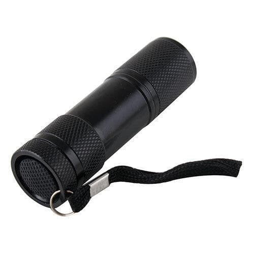 UV LED Flashlight Black Compact 9x 2