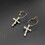 White Cross Dangle Earrings Alloy 1 Pair 1
