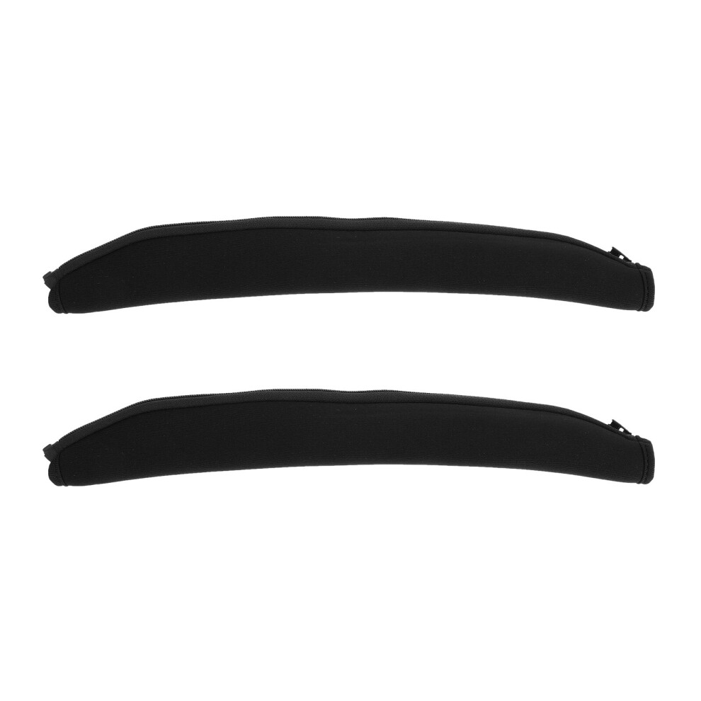 Frcolor Headphone Headband Protectors Cloth 2 Pcs Black 9181073980466