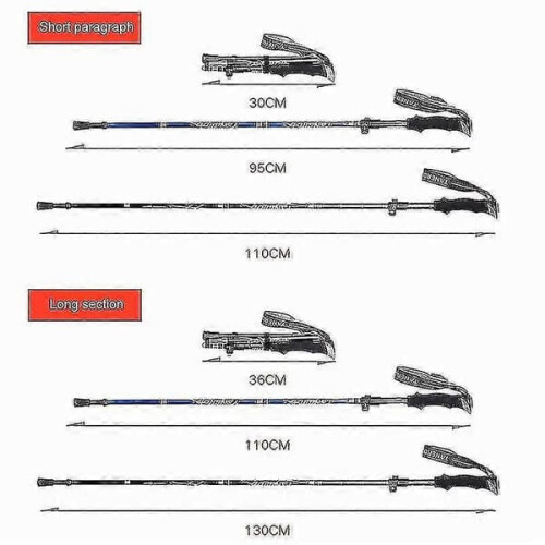 Naturehike hiking poles antishock foldable 5-section 2