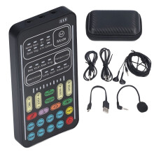 Voice Changer Set with Mini Sound Card and Monitor