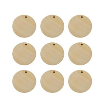 Wooden Slice Pendant Round 20mm Single Hole 50pcs