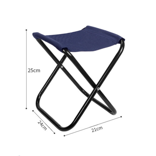 1Pcs Household Folding Stool Compact Foldable Stool Steel Cloth Red Rectangular for Home Use 1