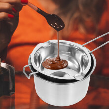 Stainless Steel Butter Melting Pot with Handle 1 Set