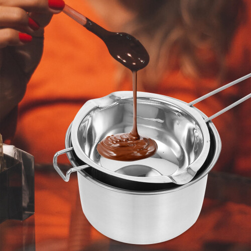 Stainless Steel Butter Melting Pot with Handle 1 Set