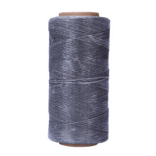 260M 150D 1 MM Leder Nähen Gewachste Wachsfaden Hand Nadel Schnur Handwerk DIY Neue Farbe: Grau