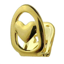 14k Gold Plated Heart Teeth Grillz Single Tooth