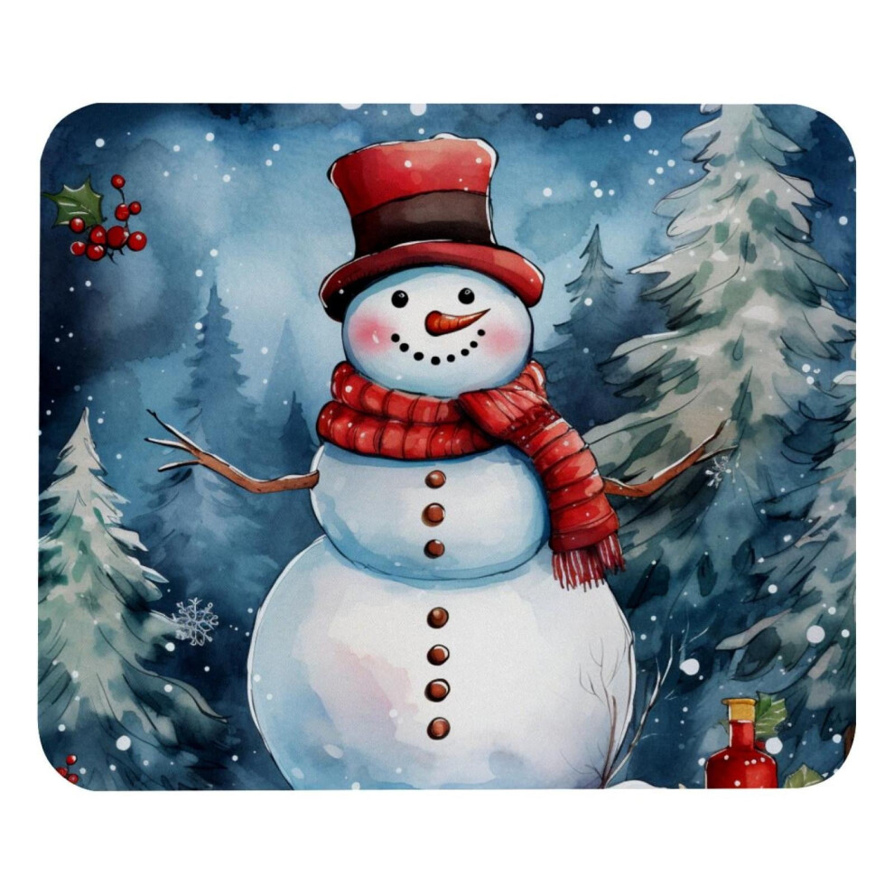 Christmas Snowman Mouse Pad Soft Rubber Base 9181073976759