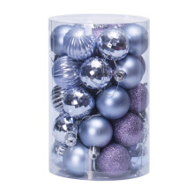 Christmas Ball Ornaments Lavender Purple 4cm 34 Pieces