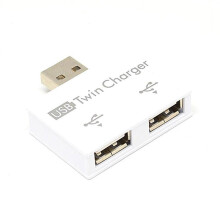 Adaptador divisor USB 2.0 macho a dos hembras