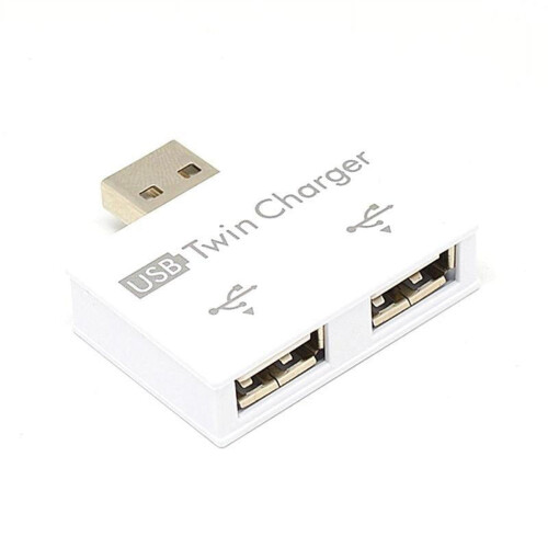 Adaptador divisor USB 2.0 macho a dos hembras