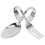 Stainless Steel Fork and Spoon Set Curved Handle 2 Pieces 6