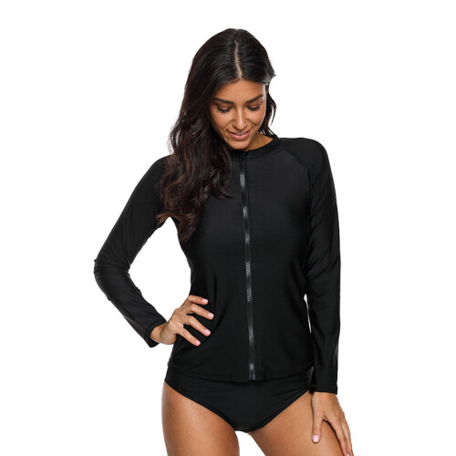 Women's Front-Zip Wetsuit Top for Kayaking, Surfing, 2