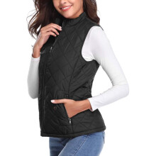 Women's Cotton Vest Black XL
