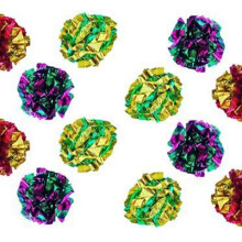 Cat Toys Mylar Crinkle Balls for Indoor Cats 12 Pack