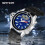 SANDA Men's Quartz Digital Dive Watch Black White 4