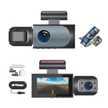 Dash Cam1080P3-kanalig nattseende vidvinkel