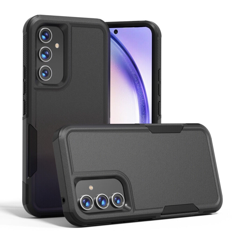 Xhy Galaxy A54 5G Case Military Grade Double Layer Black 9329345523939