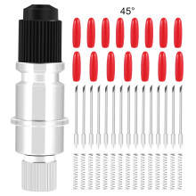 High Hardness for Graphtec CB09 Silhouette Cameo Holder + 15Pcs Blades Vinyl Cutter Plotter 45 Degree
