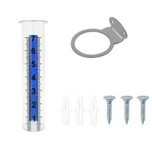 Pluviomètre MOQIN, support en acier inoxydable, 8 pouces