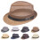 Ανδρικό καπέλο Fedora με φαρδύ γείσο και mesh, χρώμα Pure Color Sun Hat1 1