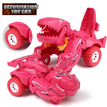 Dinosaurus Transform Auto Speelgoed met Inertieglijbaan (1 stuk)