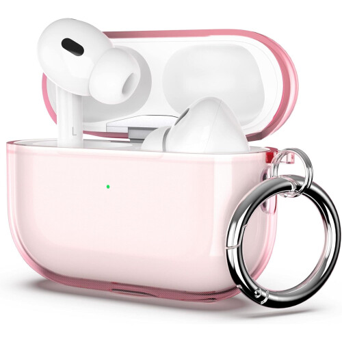 Θήκη DISEN AirPods Pro1ης γενιάς ροζ με γκλίτερ, λεπτή, αντικραδασμική
