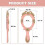 Vintage hand mirror with handle pink rose design 1 piece 5