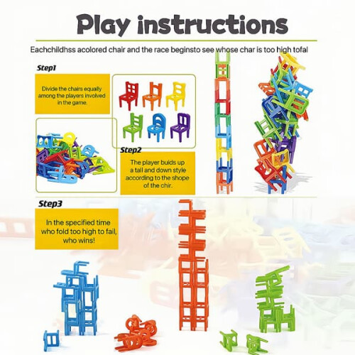Stackable Chairs Educational Toy Set 36 Pieces 2