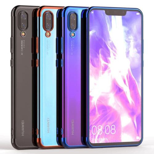 Capa de silicone macio e eficaz compatível com Huawei P20 Lite Vermelho 1