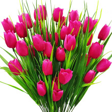 Műtulipánok, rózsaszín, UV-álló, 4 db-os csomag