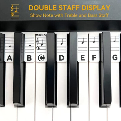 Piano Keyboard Labels Removable 61-Key Multicolor 1