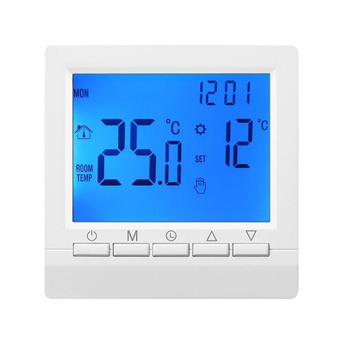 Programmable Boiler Thermostat LCD Backlight 5-2 Day