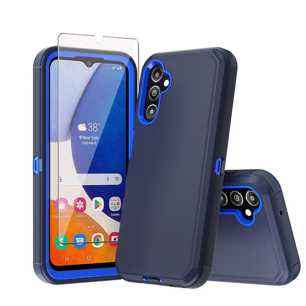 Xhy Galaxy A14 5G Case With Screen Protector Dark Blue 972899394419