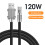 USB-C-kabel 6 meter silikon 120 W hurtiglading 1