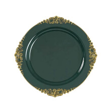 Assiettes de présentation en plastique BalsaCircle vert chasseur (20 pièces)