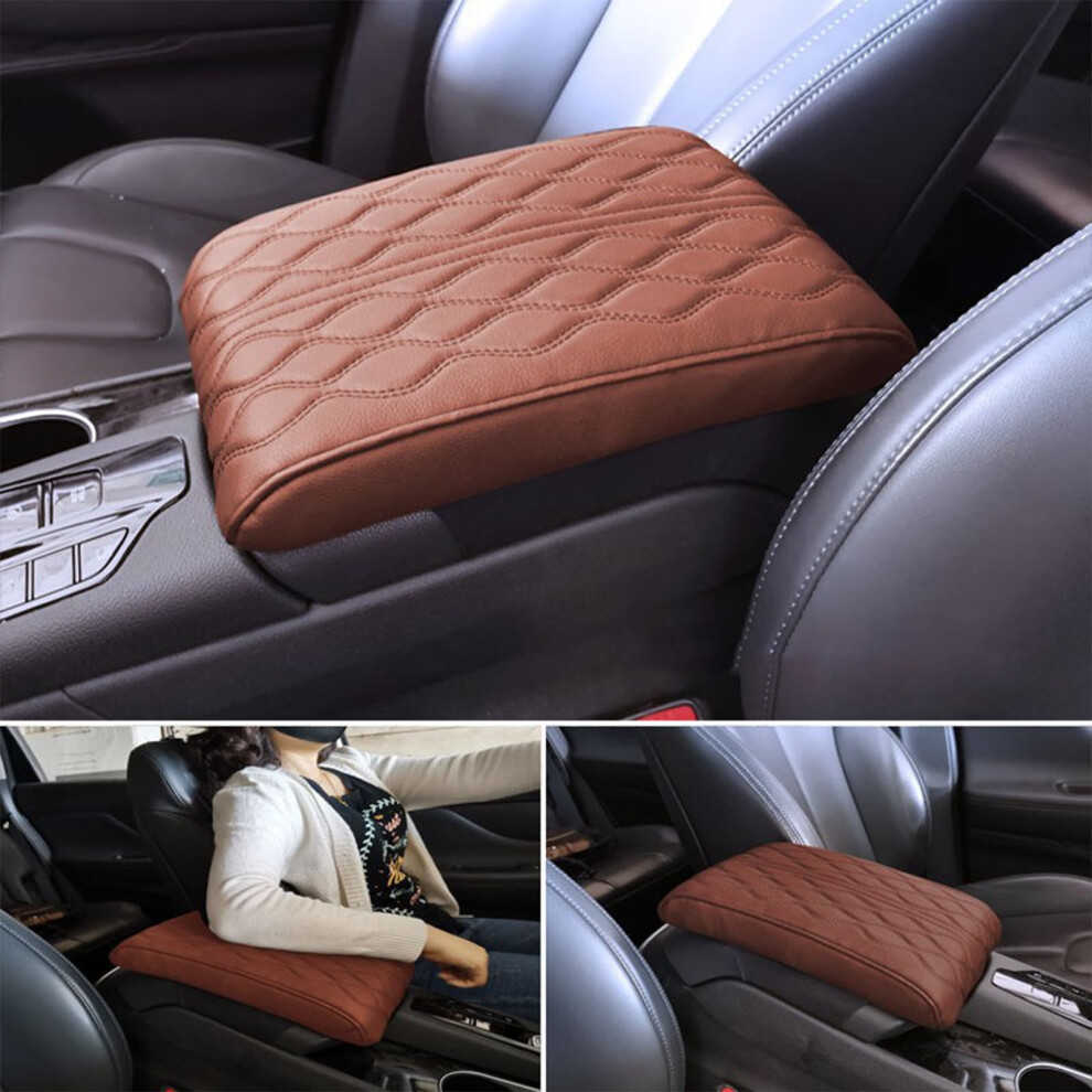 Leather Armrest Box Pad For Car Center Console With Memory 972899398707