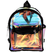 Plecak holograficzny PU czarny 1 sztuka